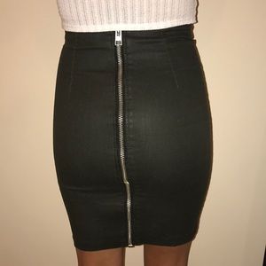 All saints army green pencil skirt